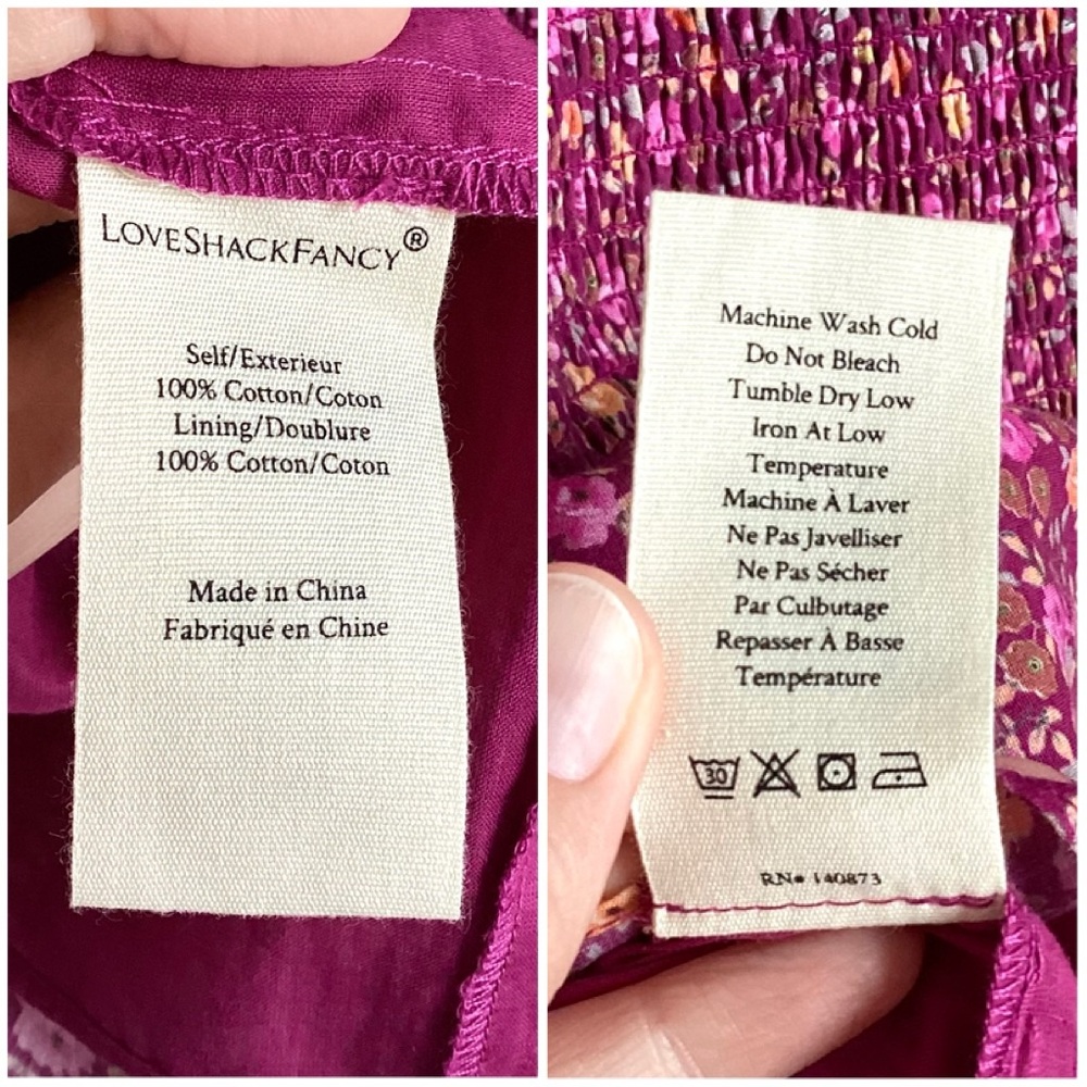 \Love Shack Fancy\ Lucca Smocked Mini Dress - Picture 13 of 13